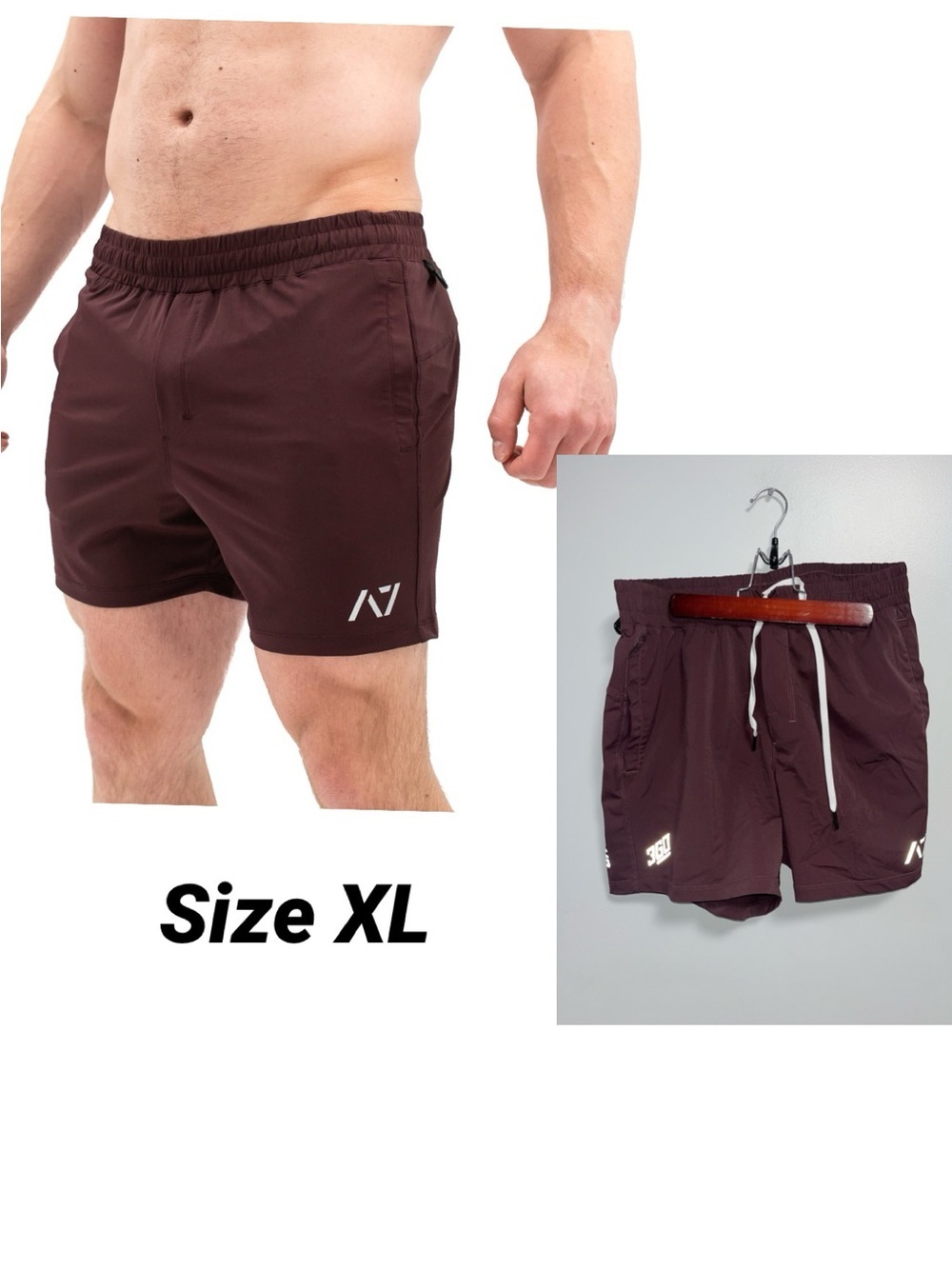 KWD 360GO Shorts Mahogany Men’s Athletic Training Shorts Size XL